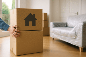 trusted home removals team packing client boxes carefully trusted home removals